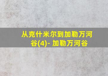 从克什米尔到加勒万河谷(4)- 加勒万河谷